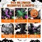 40 LED Light Up Halloween Wreath - Orange Purple Green Halloween - Bright Style